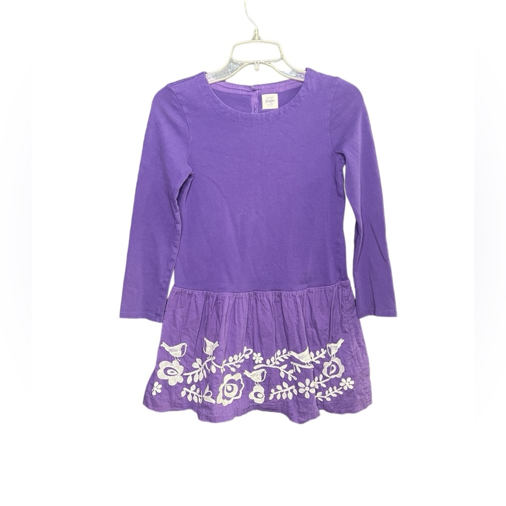 Mini Boden 11-12 purple and white dress